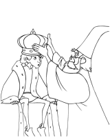 A coloring page of the black cauldron